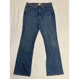 Jeanstar Premium Denim Medium Wash Flare Leg Jeans Womens Size 12 Mid Rise
